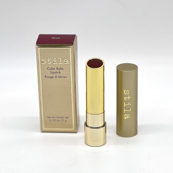 STILA Color Balm Lipstick Elyssa 0.10 oz Rouge À Lèvres Gold Tube Hydrating NEW - Picture 1 of 6